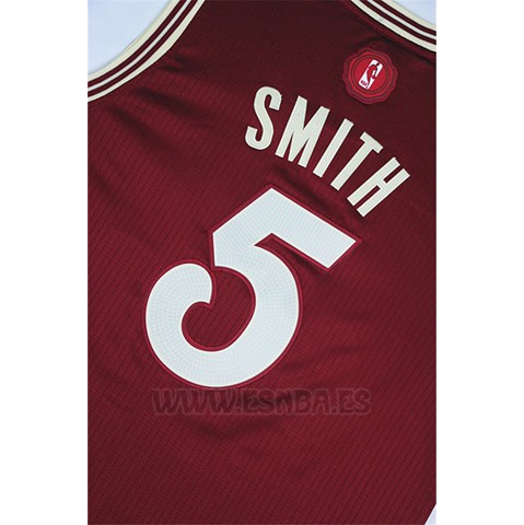 Camiseta Navidad 2015 Cleveland Cavaliers J.R. Smith #5 Rojo